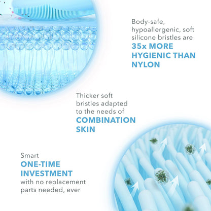 FOREO LUNA™ 3 — Cepillo Facial Sónico (Piel Mixta)  Limpieza de nivel spa en 1 min | Masaje reafirmante T-Sonic vía app | Silicona ultra-higiénica | Resistente al agua | Batería recargable | 2 años de garantía