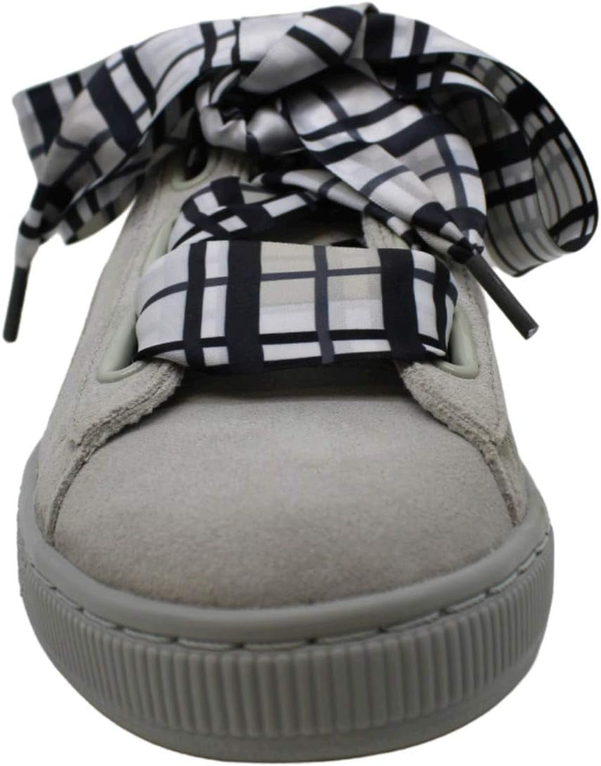 Women'S Suede Heart Plaid Wn Sneaker, Gray Violet-Metallic Beige, 9.5 M US