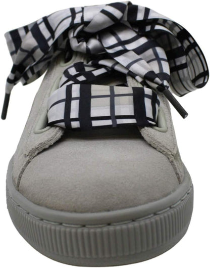 Women'S Suede Heart Plaid Wn Sneaker, Gray Violet-Metallic Beige, 9.5 M US