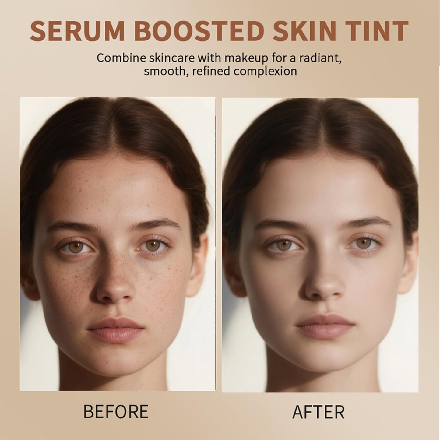 Foundation Stick - Skin Tint & Contour Stick, Serum-Boosted Beauty Balm, Buildable Coverage, Natural Finish, Long-Lasting Wear, for Many Skin Tones (03#)