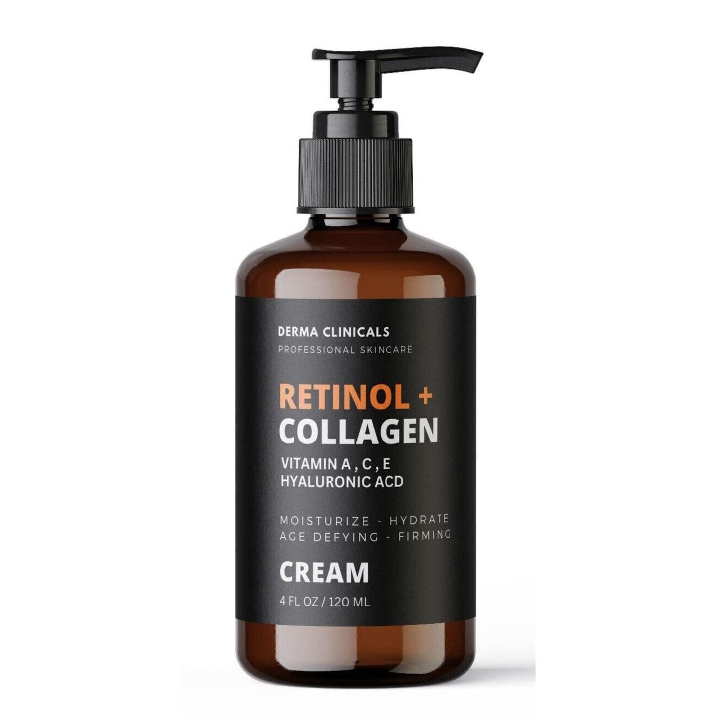 Crema Antiarrugas Retinol + Colágeno con Ácido Hialurónico, Vitaminas C y E – 118 ml