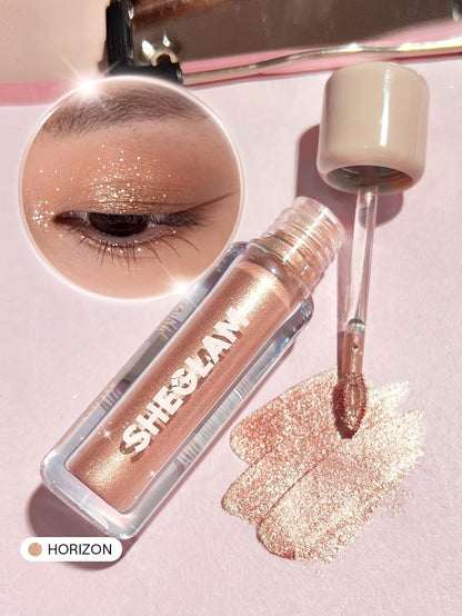 Tinte de ojos líquido larga duración | 16 horas | Sombra de ojos líquida brillante | Color de alto impacto | Color: Horizon