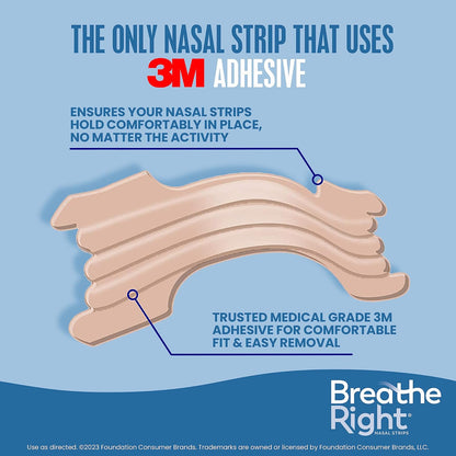 Breathe Right Tiras Nasales Extra Fuerza con Aroma Lavanda | 26 Unidades | Alivio de Congestión y Ronquidos | Solución Sin Fármacos