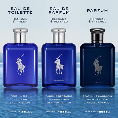 Polo Blue Eau de Toilette Hombre | Colonia Masculina Fresca & Acuática con Cítricos, Salvia y Gamuza – Intensidad Media
