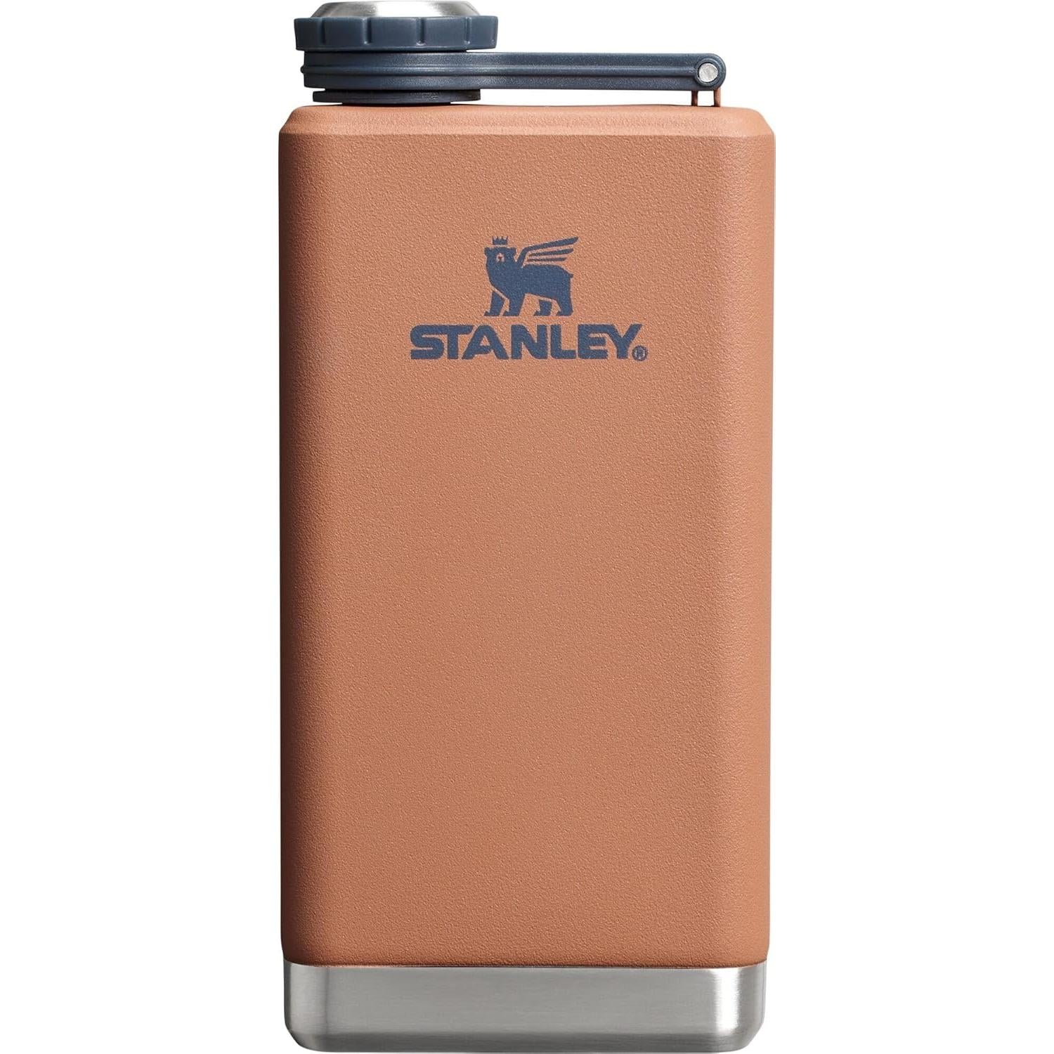 Adventure Pre-Party Flask 8 Oz | Leakproof Hip Flask | Hinge Connected Never Lose Cap | Insulated Stainless Steel Liquor Container | Bpa-Free | Hammertone Green