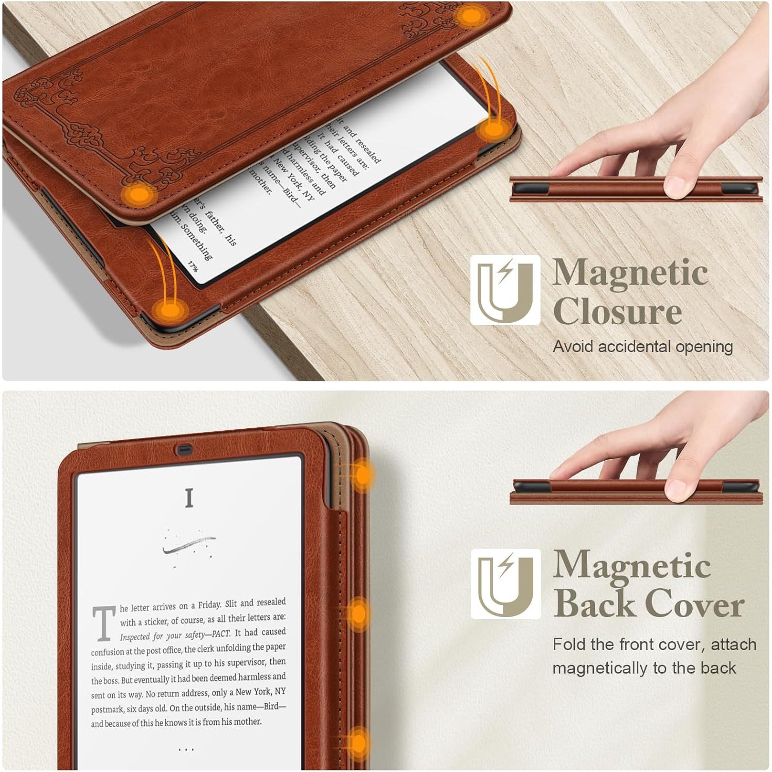 Funda para Kindle con función atril | Marron Vintage