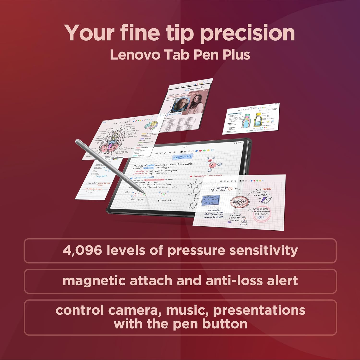 Lenovo Tab P12 12.7" 3K Display - 13MP Camera - 8GB RAM, 128GB UFS Storage -  Lapiz and Folio Case Incluido