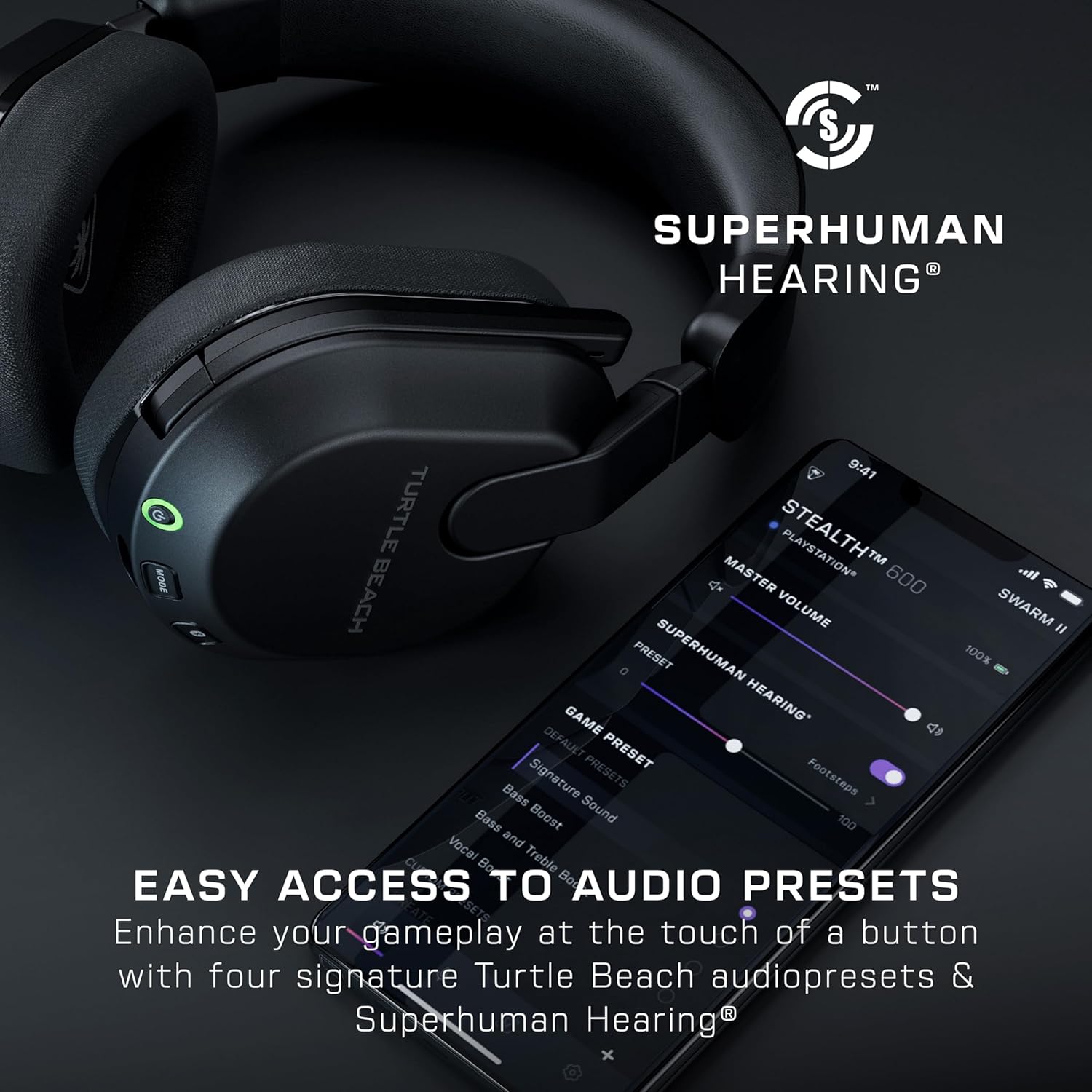 Turtle Beach Stealth 600 – Auriculares Gaming Inalámbricos Multiplataforma con Sonido Amplificado y Micrófono con Cancelación de Ruido