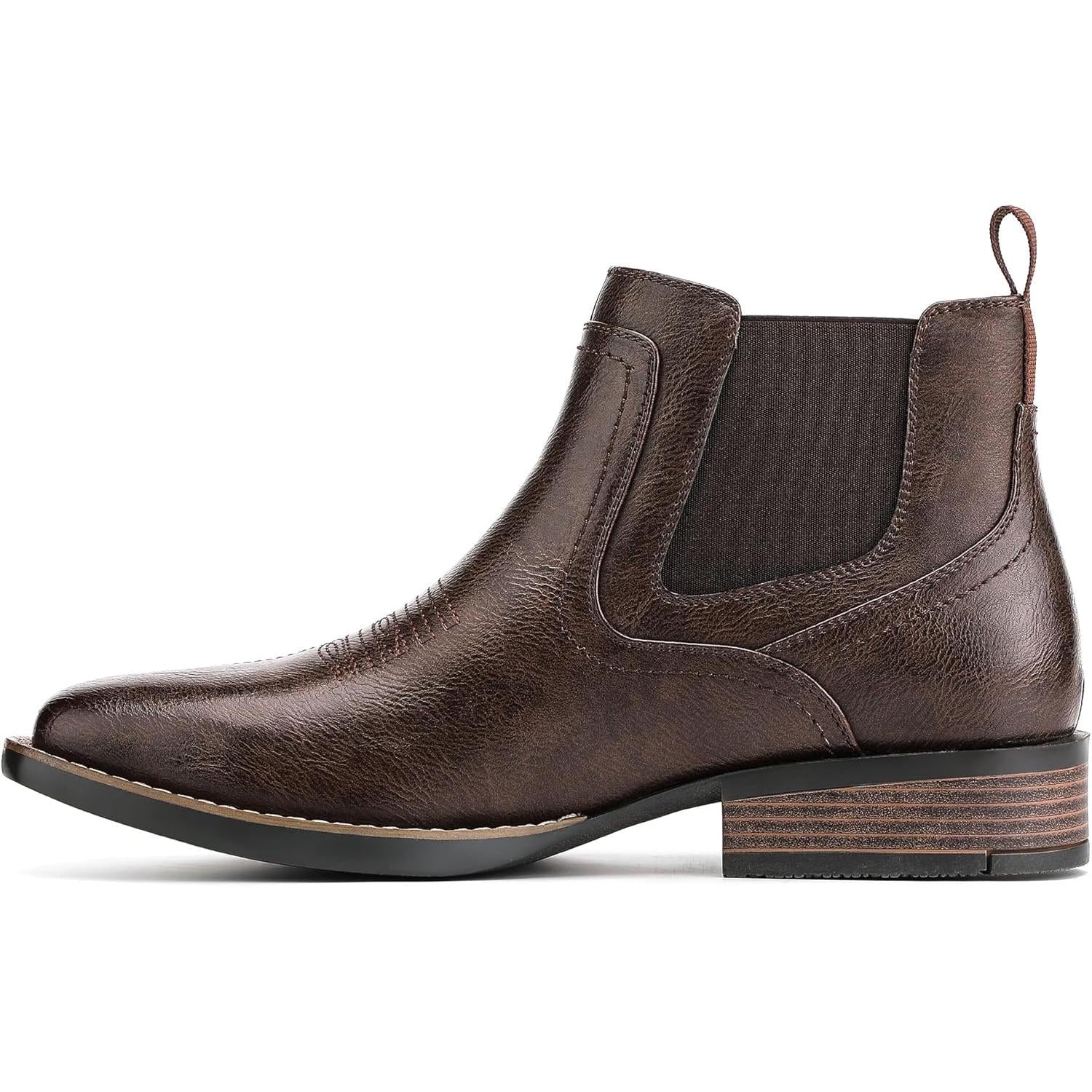 Botas vaqueras Chelsea para hombre | Punta cuadrada | Botas vaqueras al tobillo para hombre