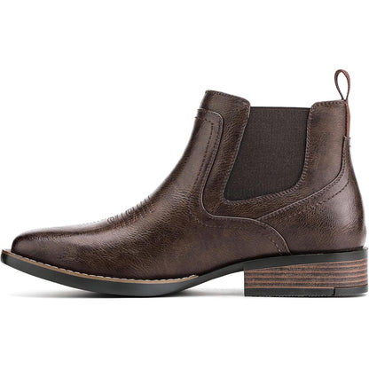 Botas vaqueras Chelsea para hombre | Punta cuadrada | Botas vaqueras al tobillo para hombre