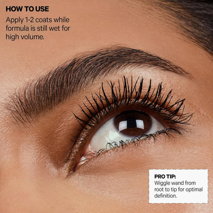 Milk Makeup KUSH Big Hit Volumizing Mascara | Máscara de Pestañas Voluminizadora Máxima | Sin Grumos, Resistente al Desprendimiento – Vegana y Cruelty-Free