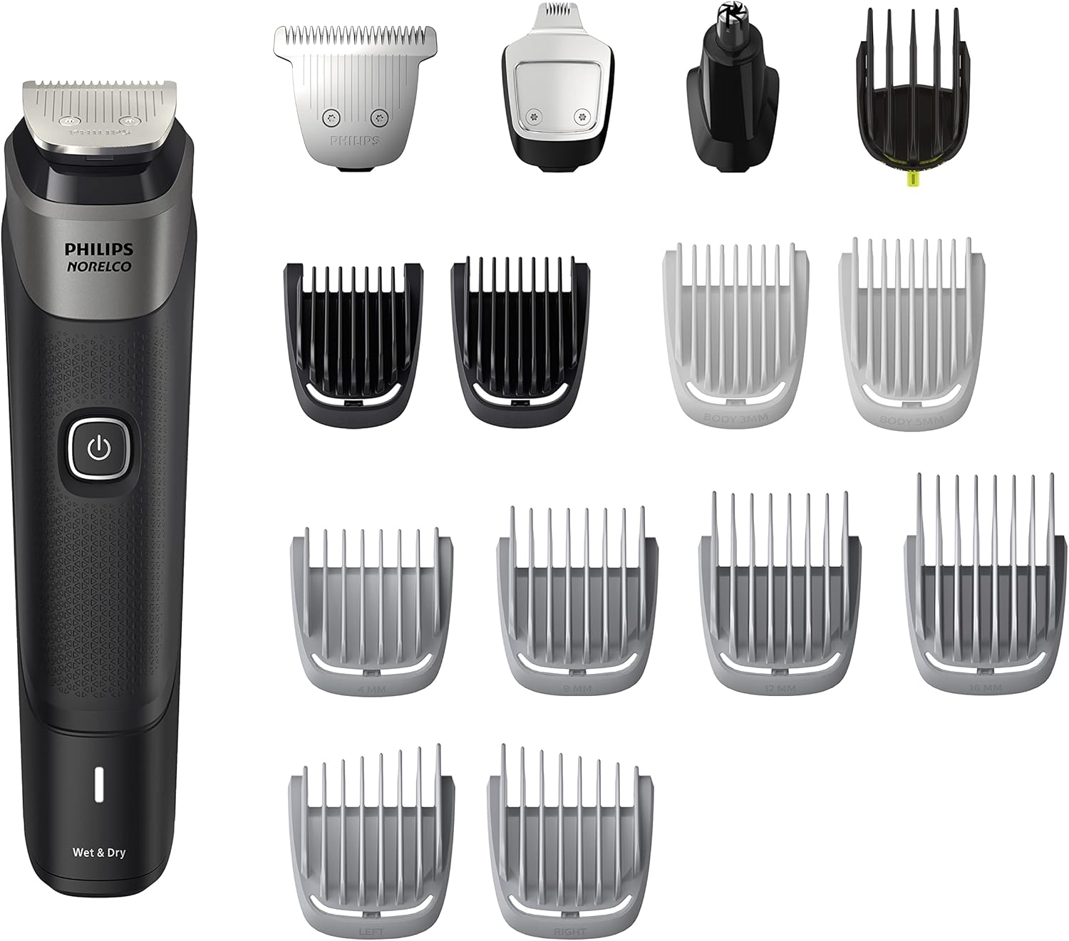 Philips Norelco Multigroom Series 5000 (MG5910/49) | 18 en 1 para Barba, Cabello, Cuerpo e Íntimo – Sin aceite