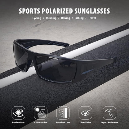 Gafas de Sol Deportivas Polarizadas para Hombre y Mujer – Montura Irrompible, Protección UV400, Ideales para Ciclismo y Pesca