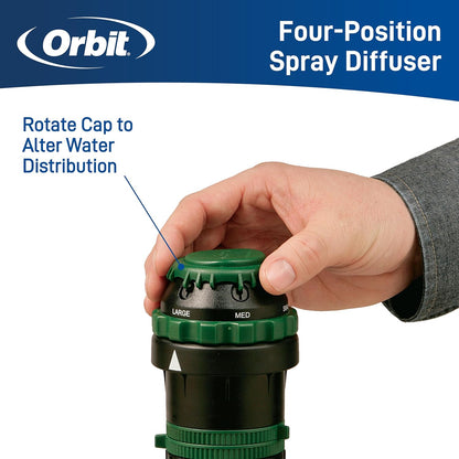Aspersor Orbit H2O-6 con Mecanismo de Engranaje y Estaca