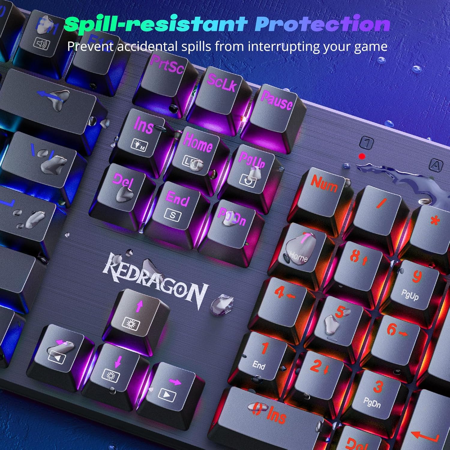Redragon K671 Teclado Mecánico Gamer con Cable – Retroiluminado, Switches Rojos Hot-Swappable, Anti-Ghosting, Macros, PBT Keycaps