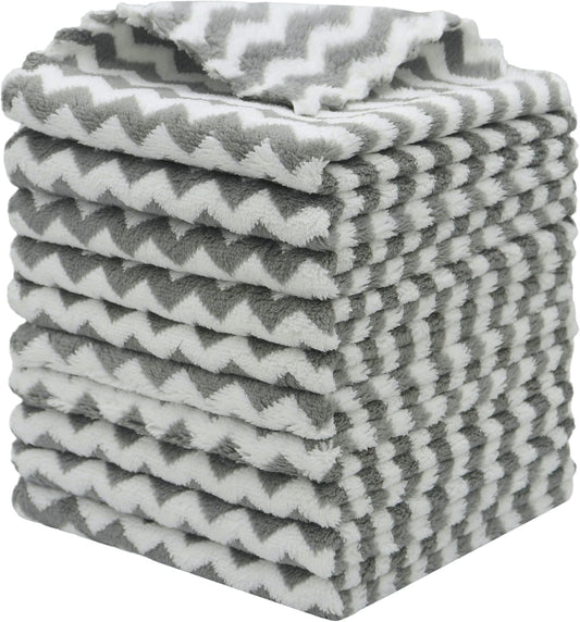 Trapos de limpieza de microfibra sin pelusas | Paquete de 10 trapos de secado rápido para limpieza | Súper absorbentes | Tamaño 12 x 12 pulgadas | Color: Gris