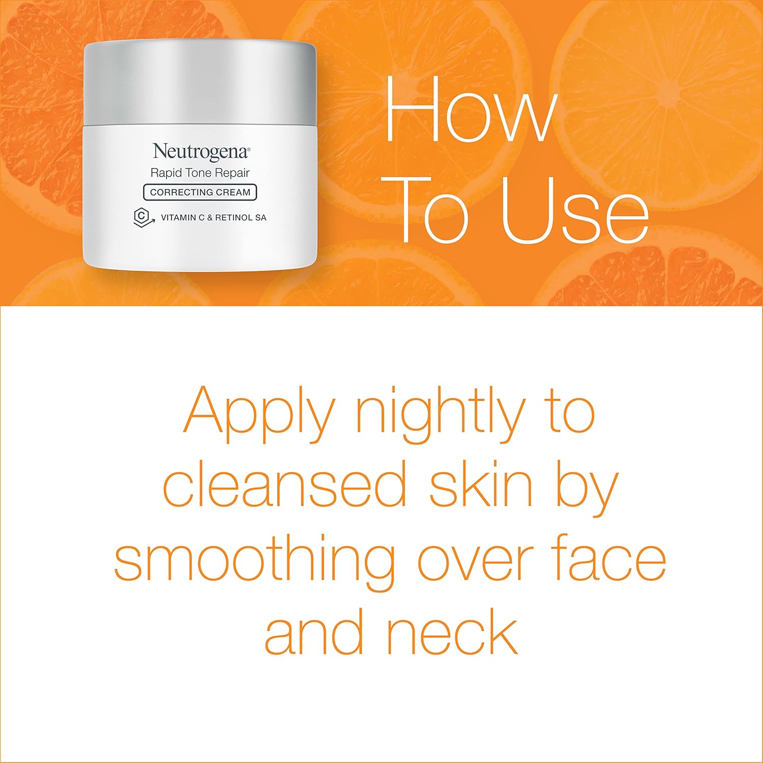 Neutrogena Crema hidratante facial Rapid Tone Repair Retinol + vitamina C, corrector de manchas oscuras, crema facial antienvejecimiento para un tono uniforme, 1.7 onzas + limpiador facial Hydro Boost