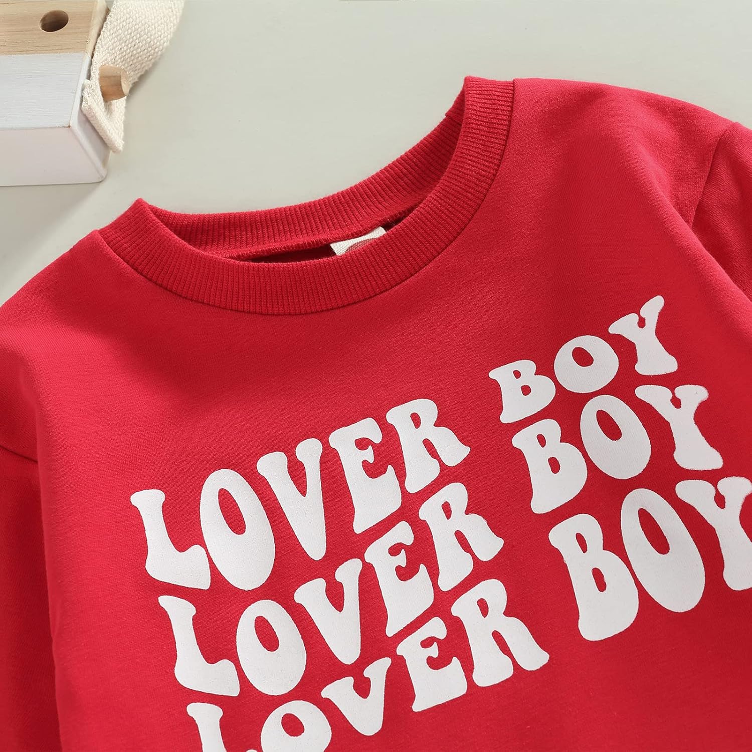 Conjunto de 2 piezas de ropa para bebé y niño, sudadera con cuello redondo con letras y pantalones casuales de otoño e invierno