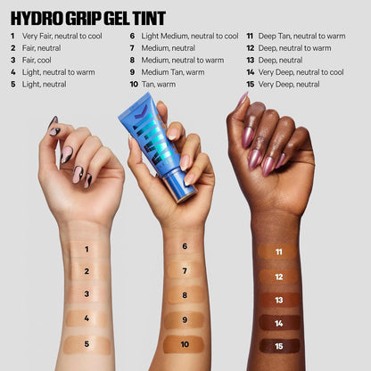 Milk Makeup Hydro Grip Skin Tint en Gel Hidratante | Cobertura Ligera Modulable hasta 12 hs | Con Ácido Hialurónico, No Comedogénico, Acabado Luminoso