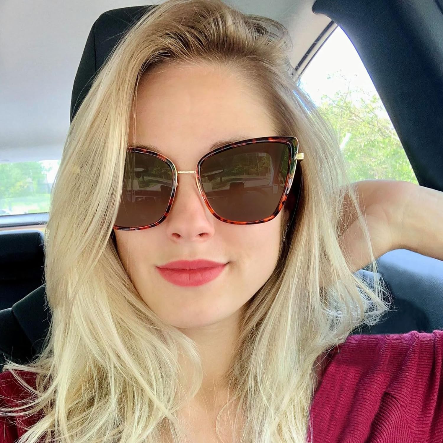 Joopin Anteojos de Sol Mujer Oversize Estilo Cat Eye | Polarizados UV400 | Lentes de Moda