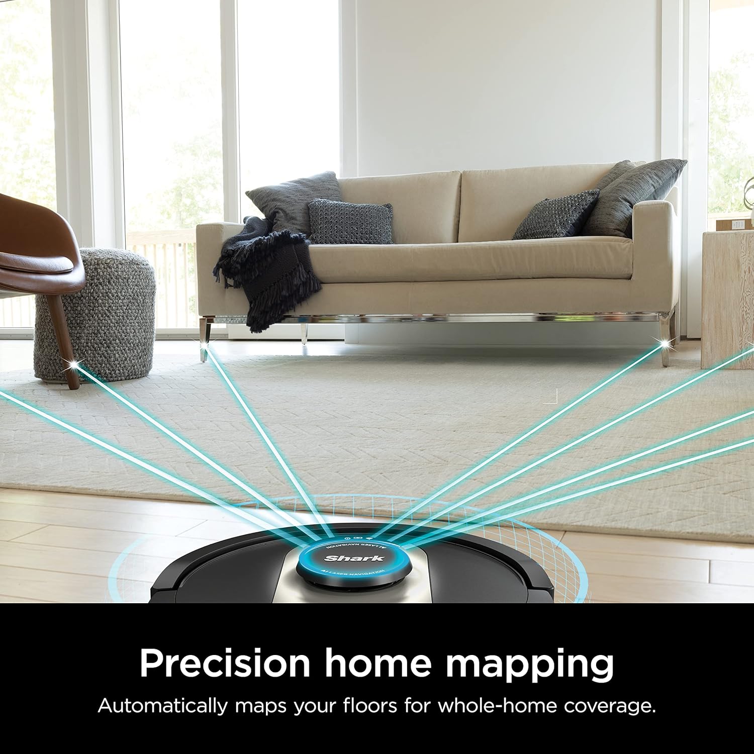 Shark AV2501AE Robot Aspiradora AI con Base XL Autovaciante HEPA (60 Días) | Potente Succión, LIDAR, Ideal para Mascotas, Wi-Fi/Alexa, Alfombra y Piso Duro – Negro