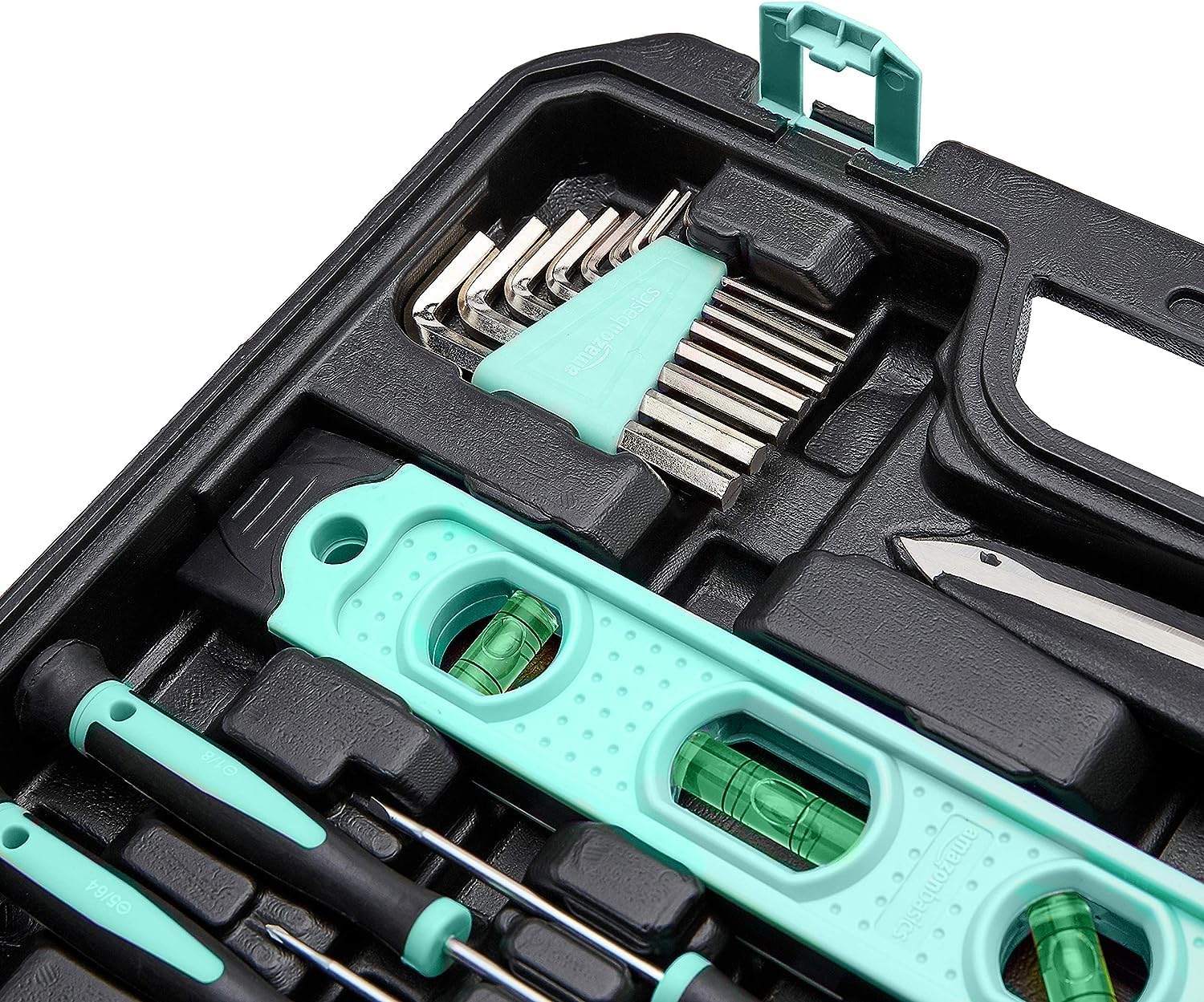 Kit de Herramientas para el Hogar con Maletín – 142 Piezas – Color Turquesa – Ideal para Reparaciones y DIY