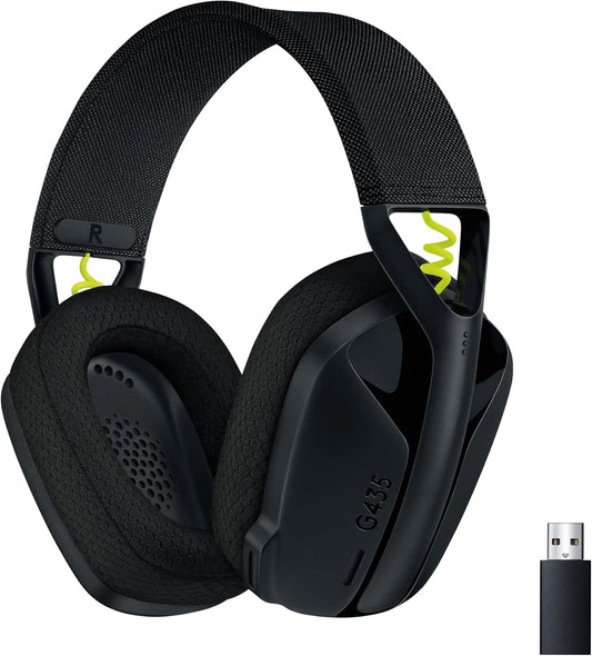 Logitech G435 LIGHTSPEED & Bluetooth – Audífonos gamer inalámbricos (Negro)
