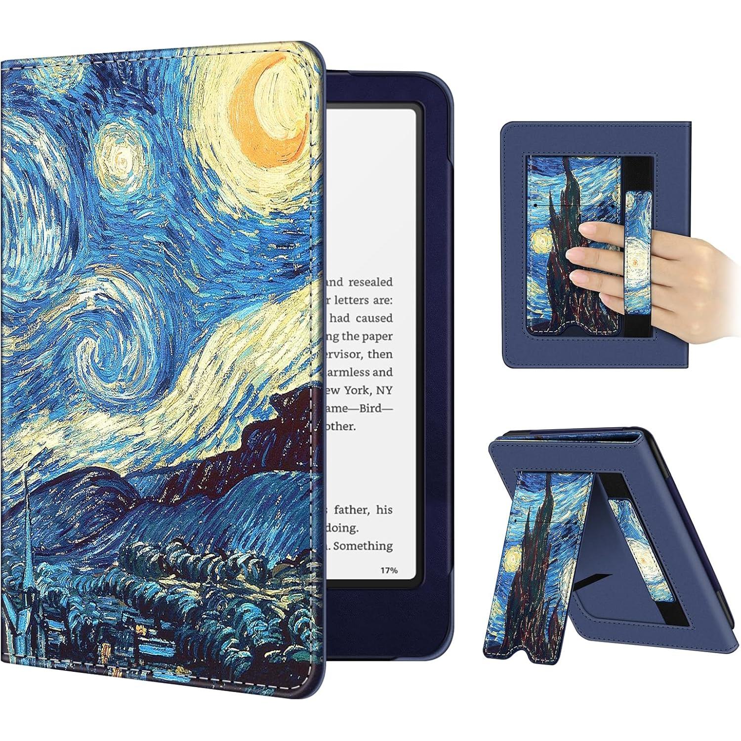 Fintie Case for 7"/6.8" Kindle Paperwhite(12Th/11Th Generation-2024/2021) and Kindle Colorsoft Signature Edition -Slim Foldable Stand Cover Auto Wake/Sleep for Paperwhite 2024, Spring Bloom