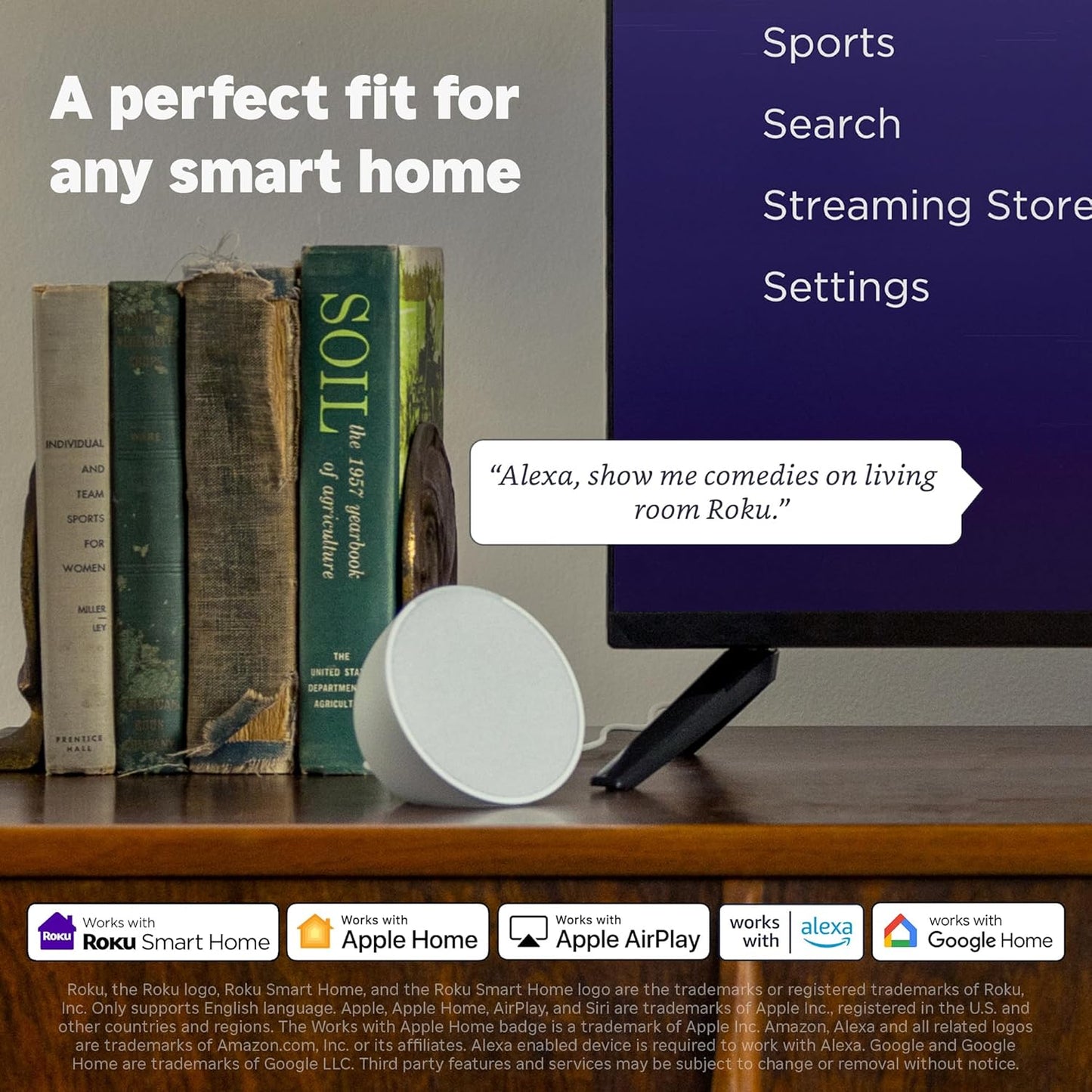 Roku Streaming Stick Plus 2025 | Dispositivo de Streaming 4K HDR con Control Remoto por Voz, TV en Vivo & Gratuita, Compacto y Portátil