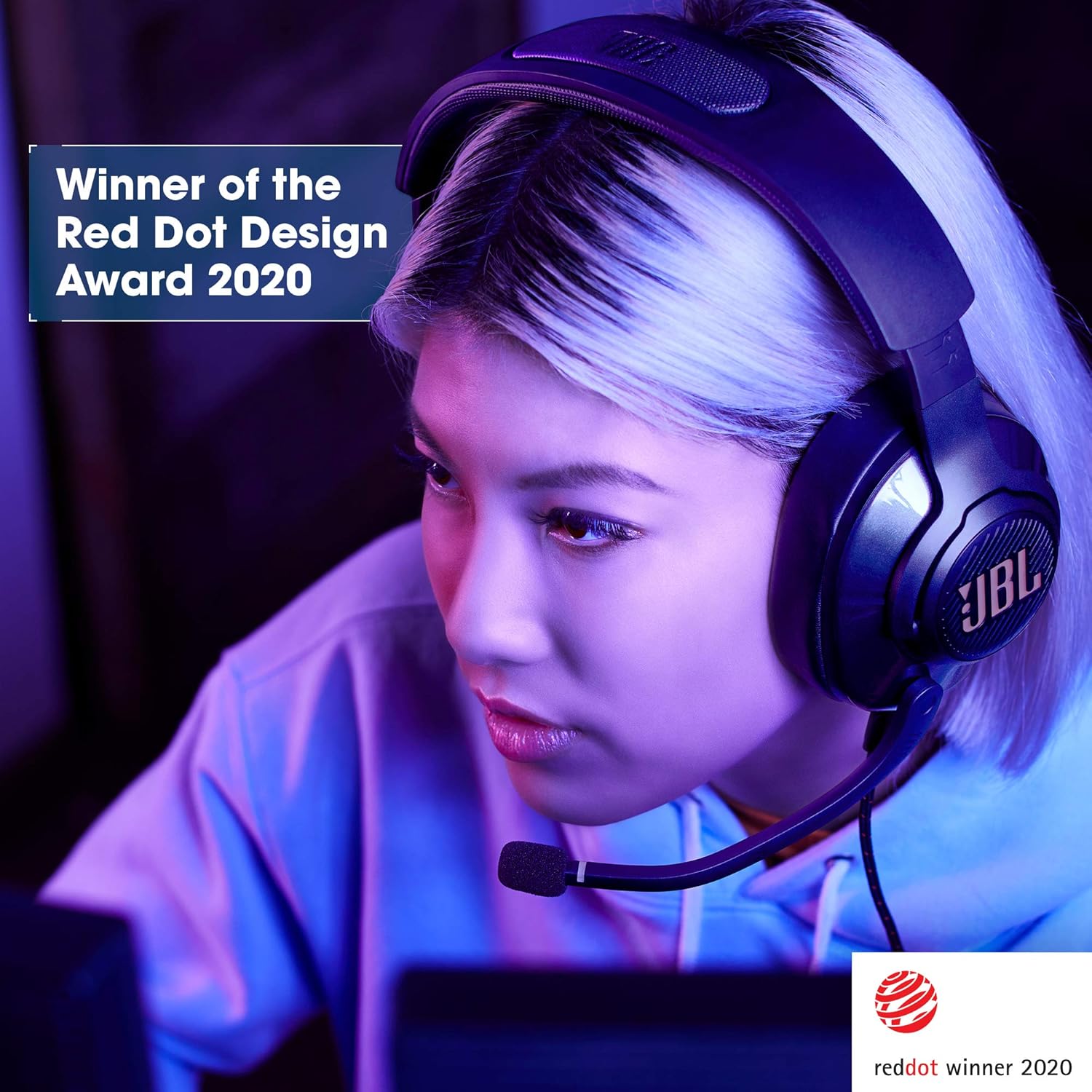 JBL Quantum 400 – Auriculares Gaming USB con Sonido Envolvente y Micrófono Direccional