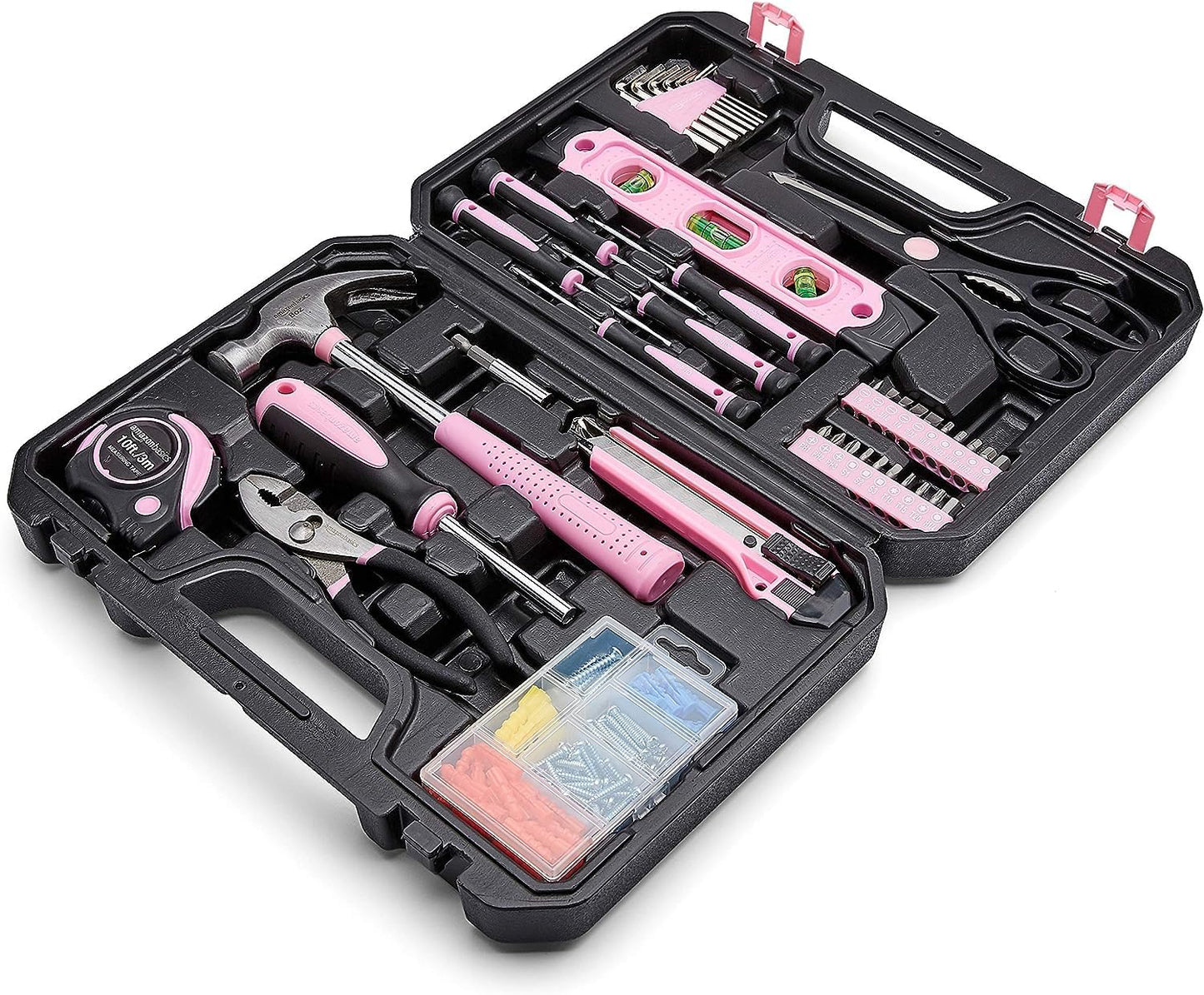 Kit de Herramientas para el Hogar con Maletín – 142 Piezas – Color Turquesa – Ideal para Reparaciones y DIY