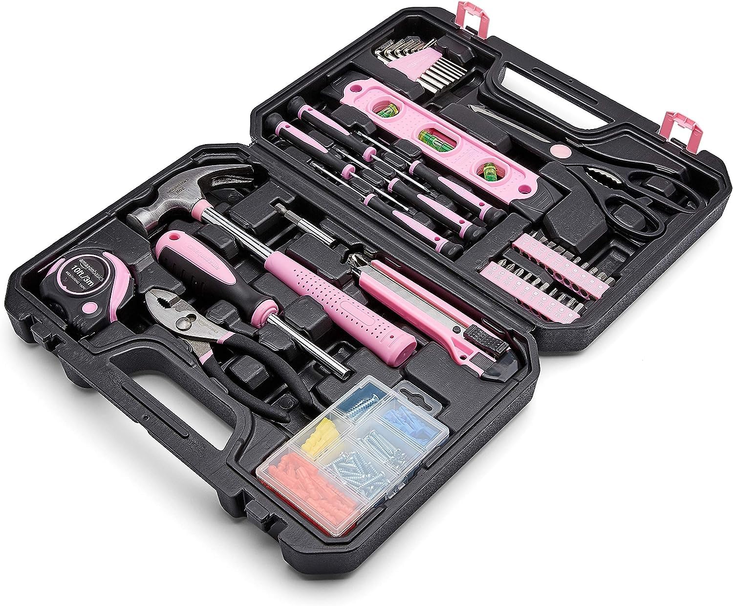 Kit de Herramientas para el Hogar con Maletín – 142 Piezas – Color Turquesa – Ideal para Reparaciones y DIY