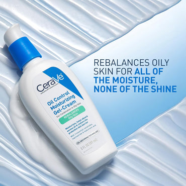 CeraVe Oil Control Gel-Crema Hidratante | Piel Grasa/Mixta – Niacinamida, Ácido Hialurónico, 3 Ceramidas | Mate, Sin Fragancia