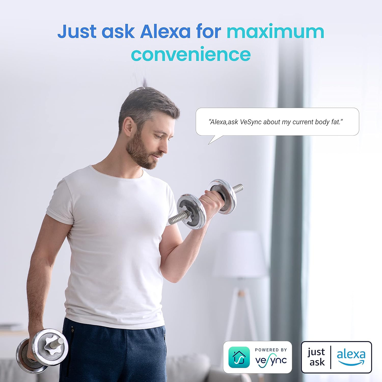 Báscula Inteligente Digital con Bluetooth – Balanza de Baño con BMI, Grasa Corporal, Masa Muscular y 13 Métricas – Compatible con Apple Health, FitBit, Google Fit y Samsung Health – Capacidad 180kg / 400lb