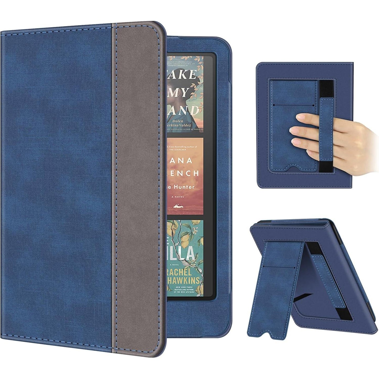 Fintie Case for 7"/6.8" Kindle Paperwhite(12Th/11Th Generation-2024/2021) and Kindle Colorsoft Signature Edition -Slim Foldable Stand Cover Auto Wake/Sleep for Paperwhite 2024, Denim Gray