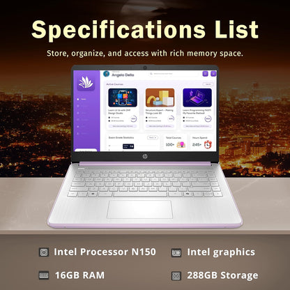 Laptop insignia HD para estudiantes y negocios de 14 pulgadas | 1 año Office 365 y copiloto AI | 16 GB de RAM | 288 GB de almacenamiento 