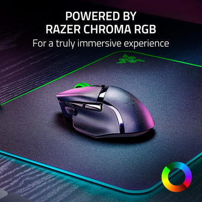 Razer Basilisk V3 X HyperSpeed – Mouse Gamer Inalámbrico Personalizable con Sensor Óptico 18K, 9 Controles Programables, Iluminación RGB y Larga Duración de Batería