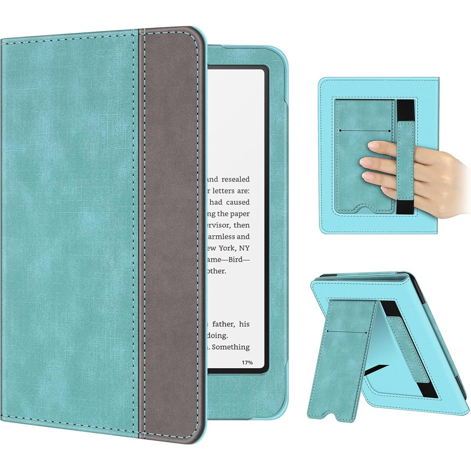 Fintie Case for 7"/6.8" Kindle Paperwhite(12Th/11Th Generation-2024/2021) and Kindle Colorsoft Signature Edition -Slim Foldable Stand Cover Auto Wake/Sleep for Paperwhite 2024, Denim Gray