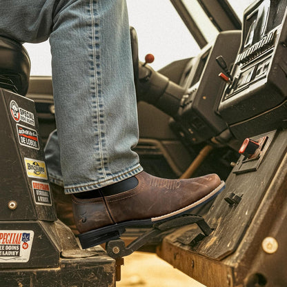 Botas vaqueras para hombre | Punta cuadrada | Botas occidentales con eje de malla transpirable | Botas de campo resistentes