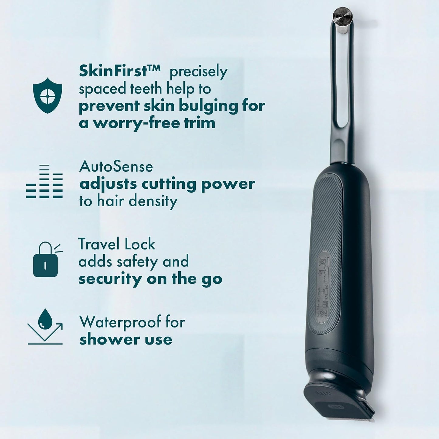 Gillette Intimate i7 | Recortadora Íntima y Corporal Masculina – LED Halo, Resistente al Agua, 100 min, Base de Carga, 2 Peines