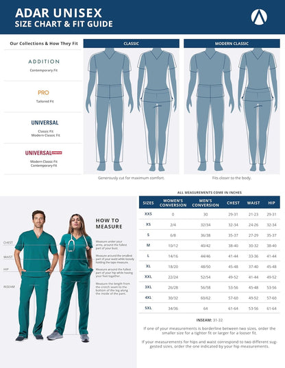 Conjunto de ropa médica unisex universal | Juego de ropa médica unisex con cordón | Color: Azul Teal