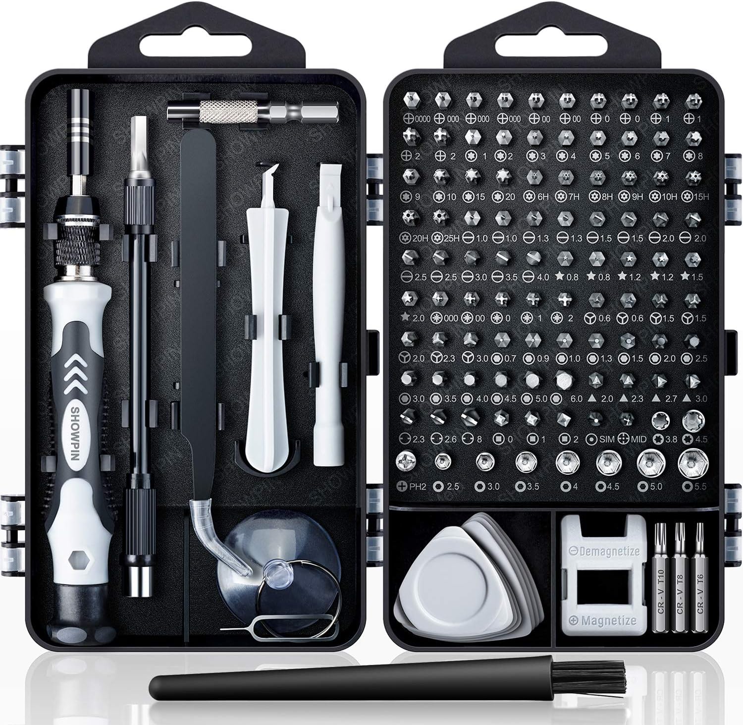 Kit de Destornilladores de Precisión 122 en 1 con 101 Puntas Magnéticas y 21 Herramientas – Set de Reparación Electrónica para Laptop, PC, iPhone, Tablet, PS4, Xbox, Drones y Más