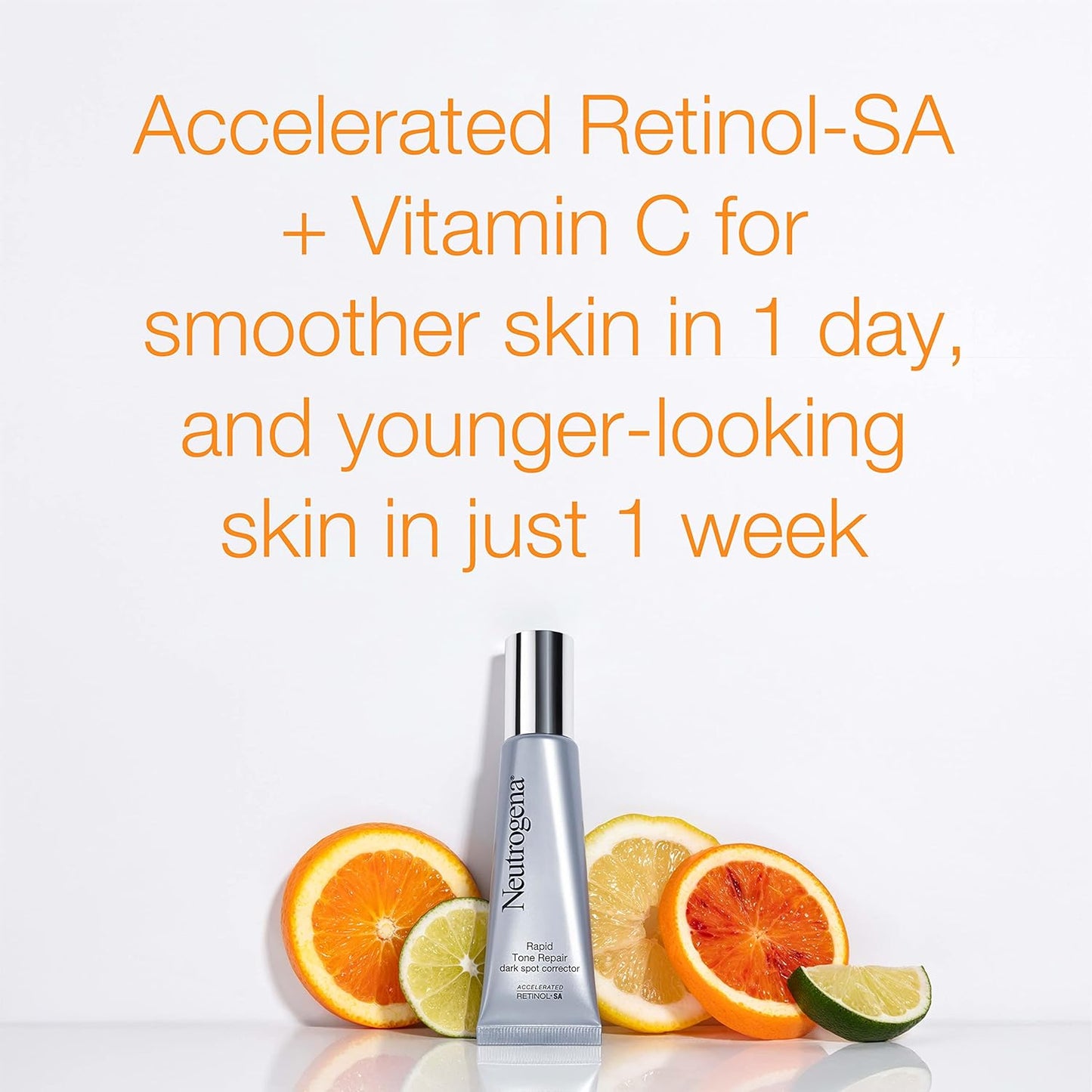 Neutrogena Reparador de Tono Retinol + Vitamina C - Corrector de manchas oscuras - Serum facial, corrector diario de manchas oscuras antiarrugas para iluminar y tonificar uniformemente, sin aceite mineral