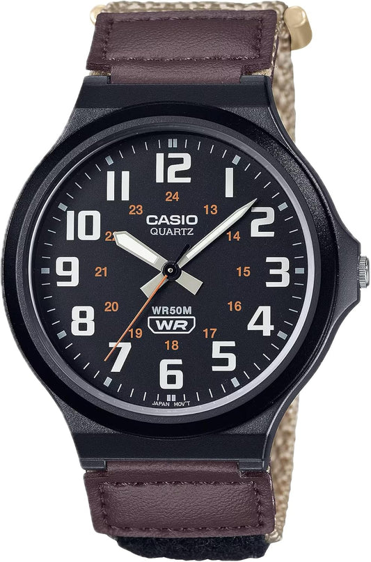 MW240 Series | Men’S Quartz Watch | 50M WR | Large Resin Case | Resin Glass | Resin Band | Large Arabic Numerals | Analog Watch | Easy to Read Display | 3 Year Battery