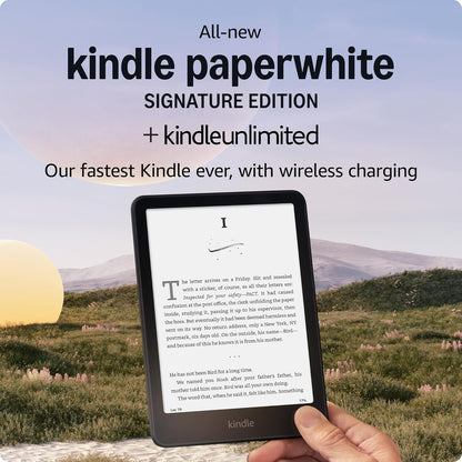 Amazon Kindle Paperwhite Signature Edition | 32 GB | Carga inalámbrica | 3 meses Kindle Unlimited | Color: Negro