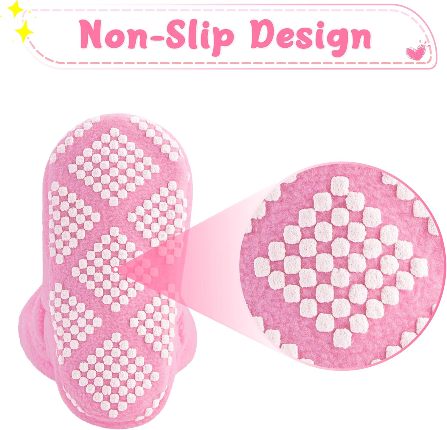 Botines de polar para bebé, pantuflas cálidas, botas suaves antideslizantes ajustables | Color: Rosa