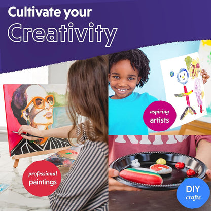 Kit de pintura | 12 acrílicos + 3 pinceles artísticos | Para niños y adultos