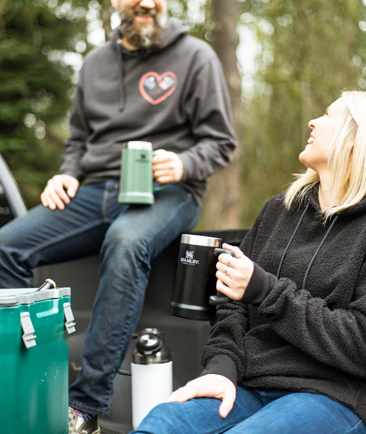 Stay-Chill Beer Stein 24 Oz | Heavy Duty Big Grip Handle | Beer Tumbler Drink Cup, Holds 2 Cans | Insulated Stainless Steel Party Mug | Bpa-Free | Matte Black