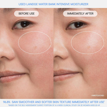 LANEIGE Crema hidratante de agua con Acido hialurónico intensivo con Peptidos + Escualano: piel propensa al eczema, refuerzo de barreras, nutrición, sequedad