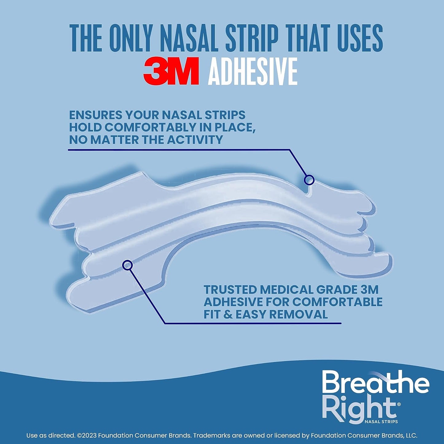 Breathe Right Tiras Nasales Originales Transparentes | 30 Unidades | Piel Sensible | Alivio de Congestión y Ronquidos | Drug-Free